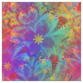 Bohemisches Hippie-Regenbogen-Muster Stoff (Nahaufnahme)