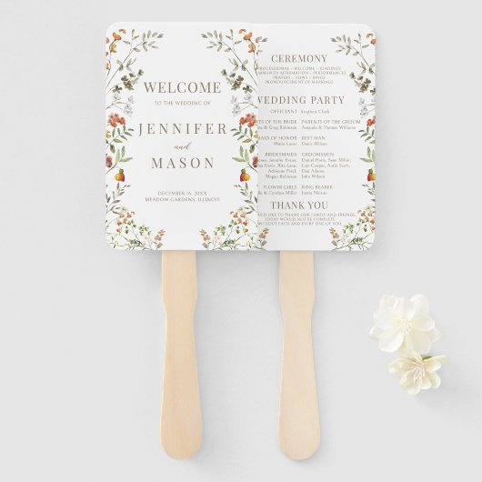 Bohemisches Hochzeit im Herbst der Blume im Herbst Fächer (Vorne und Hinten)