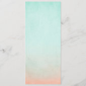 Bohemisches Hochzeitsmenü für Rustikale Minze und Menükarte (Rückseite)