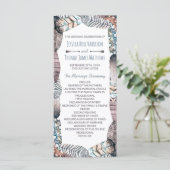 Bohemisches Hochzeitsprogramm für moderne Tribal F Programm (Stehend Vorderseite)