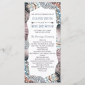 Bohemisches Hochzeitsprogramm für moderne Tribal F Programm (Vorderseite)