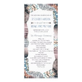 Bohemisches Hochzeitsprogramm für moderne Tribal F Werbekarte (Vorne)