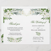 Bohemisches Hochzeitsprogramm für Orchideen (Vorne/Hinten)