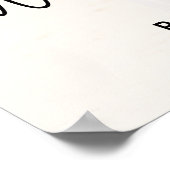 Bohemisches kalligrafisches Foto Brautparty Willko Poster (Ecke)