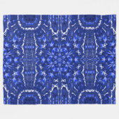 Bohemisches Land Daisy 2 Blau florale Gemütlich Fleecedecke (Vorderseite (Horizontal))
