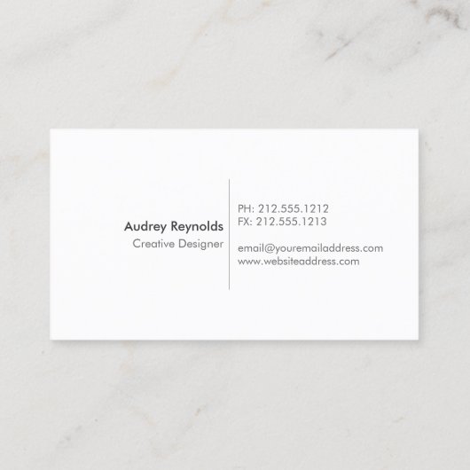 BOHEMISCHES LEAF-WREATH-LOGO auf GRAY Visitenkarte (Rückseite)