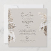 Bohemisches Lush Boho Cream Square Brautparty Einladung (Vorderseite)