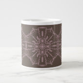 Bohemisches Mandala Blumenrot Rosa Braun Kunst Jumbo-Tasse (Vorderseite)