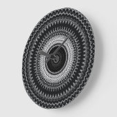 Bohemisches Mandala Große Wanduhr (Winkel)