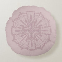 Bohemisches Mandala Handgezogenes Mute Pink Rundki