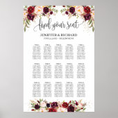 Bohemisches Marsala-Rosa-Sitzdiagramm Poster (Vorne)