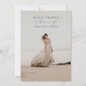 Bohemisches Minimal-Foto-Brautparty Einladung (Vorderseite)