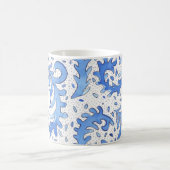 Bohemisches Mit Monogramm Blau und Weiß - personal Kaffeetasse (Mittel)