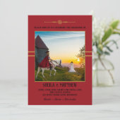 Bohemisches mittelalterliches Foto Einladung zur H (Stehend Vorderseite)