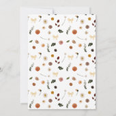 Bohemisches Monogramm Elegantes florales Brautpart Einladung (Rückseite)