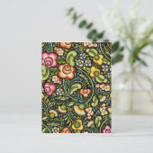Bohemisches MOOSHKA PATTERN ARTWORT Postkarte (Stehend Vorderseite)