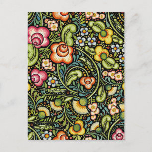 Bohemisches MOOSHKA PATTERN ARTWORT Postkarte