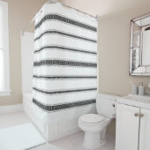 Bohemisches Muster in Weiß und Schwarz Duschvorhang (Beispiel)