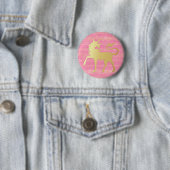 Bohemisches Muster und Einhorn aus Gold und Rosa Button (Beispiel)