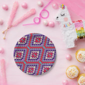 Bohemisches nahtloses Mosaikmuster Pappteller (Party)