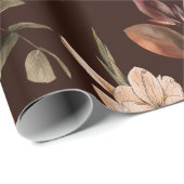 Bohemisches, nahtloses Muster mit dunkelbraunem b Geschenkpapier (Rolleneckpunkt)