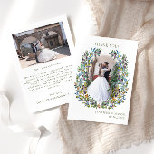 Bohemisches Olivenbaumzweig-Foto Dankeskarte