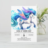 Bohemisches Online-Pferd Geburtstag Einladung (Stehend Vorderseite)