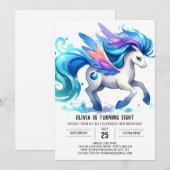 Bohemisches Online-Pferd Geburtstag Einladung (Vorne/Hinten)