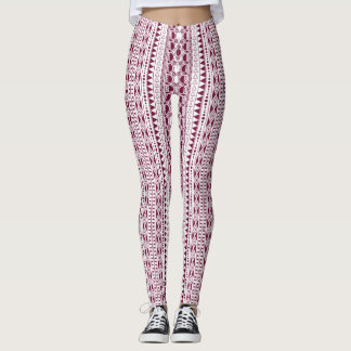 Bohemisches Ornament 30122020 Dunkelrot Leggings