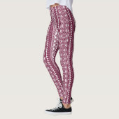 Bohemisches Ornament 30122020 Dunkelrot Leggings (Links)