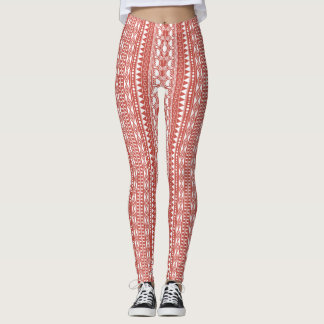 Bohemisches Ornament 30122020 Hellrot Leggings
