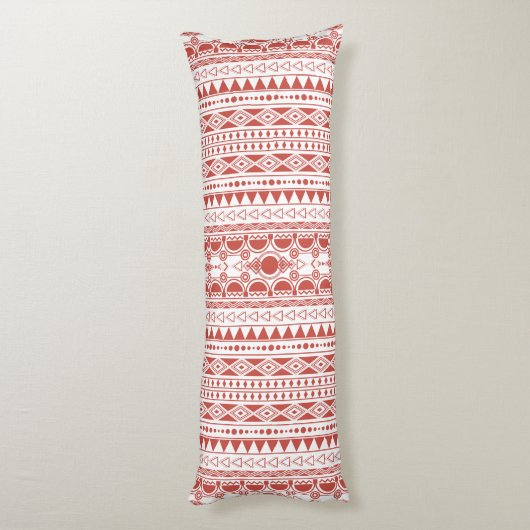 Bohemisches Ornament 30122020 Hellrot Seitenschläferkissen (Rückseite (Vertikal))
