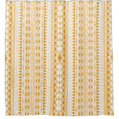 Bohemisches Ornament 30122020 Orange Duschvorhang (Vorderseite)