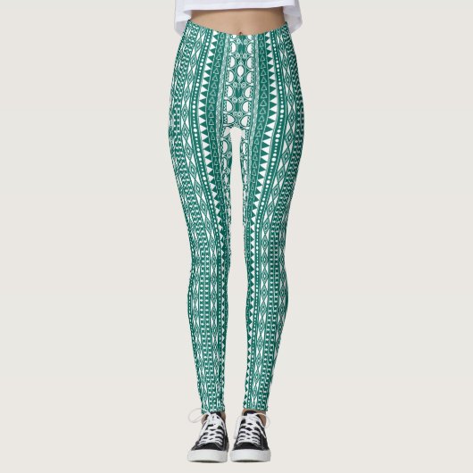 Bohemisches Ornament 30122020 Pfau Leggings (Vorderseite)