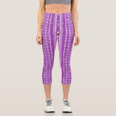 Bohemisches Ornament 30122020 Violett Capri Leggings (Vorderseite)