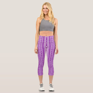 Bohemisches Ornament 30122020 Violett Capri Leggings