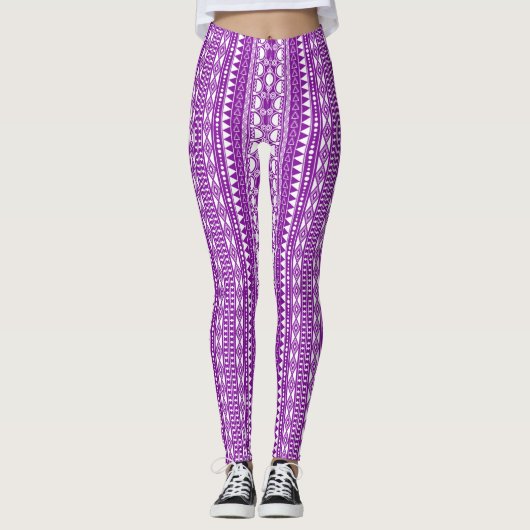 Bohemisches Ornament 30122020 Violett Leggings (Vorderseite)