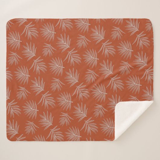 Bohemisches Palm-Muster Sherpadecke (Vorderseite (Horizontal))