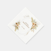 Bohemisches Pampas-Gras-Brautparty Serviette (Ecke)