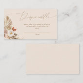 Bohemisches Pampas-Gras-Gender-Neutral-Diaper-Raff Begleitkarte (Vorne/Hinten)