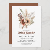 Bohemisches Pampas Grass Brautparty Einladung (Vorne/Hinten)