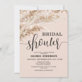 Bohemisches Pampas Grass Fall Brautparty Einladung (Vorderseite)