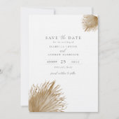 Bohemisches Pampas Grass Foto Save the Date Einladung (Vorderseite)