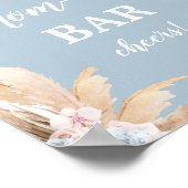 Bohemisches Pampas Grass Mimosa Bar Boy-Zeichen Poster (Ecke)