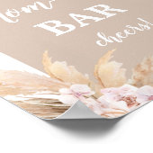 Bohemisches Pampas Grass Mimosa Bar Poster (Ecke)