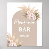 Bohemisches Pampas Grass Mimosa Bar Poster (Vorne)
