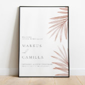 Bohemisches Pampas Grass Wedding Sign Poster