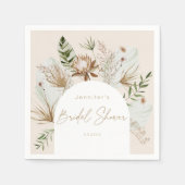 Bohemisches Pampelgras-Brautparty Serviette (Vorderseite)