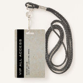 Bohemisches Party VIP All Access Pass Event-ID-Abz Ausweis (Rückseite mit Schlüsselband)