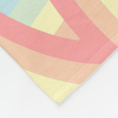 Bohemisches Pastell-Regenbogen-Muster Fleecedecke (Ecke)